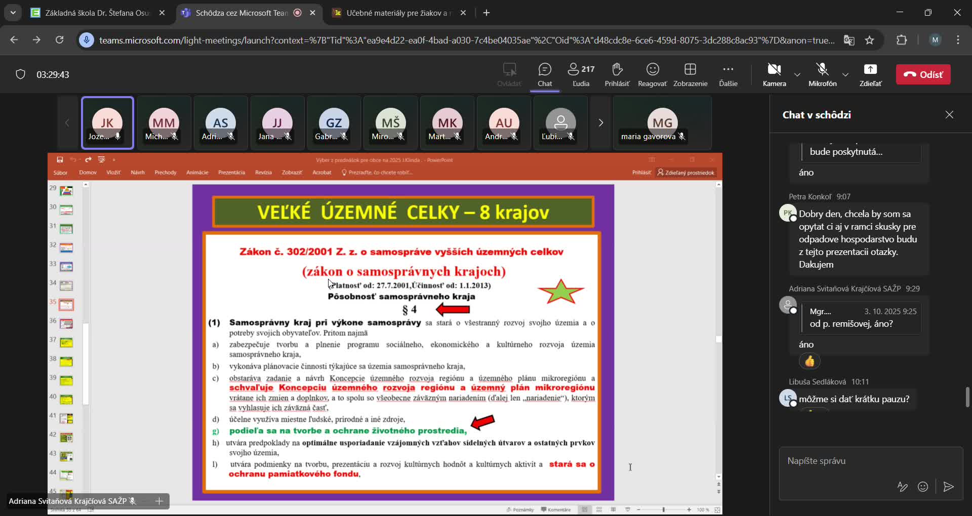 Schôdza cez Microsoft Teams Microsoft Teams Google Chrome 2025 10 03 10 53 10 mp4