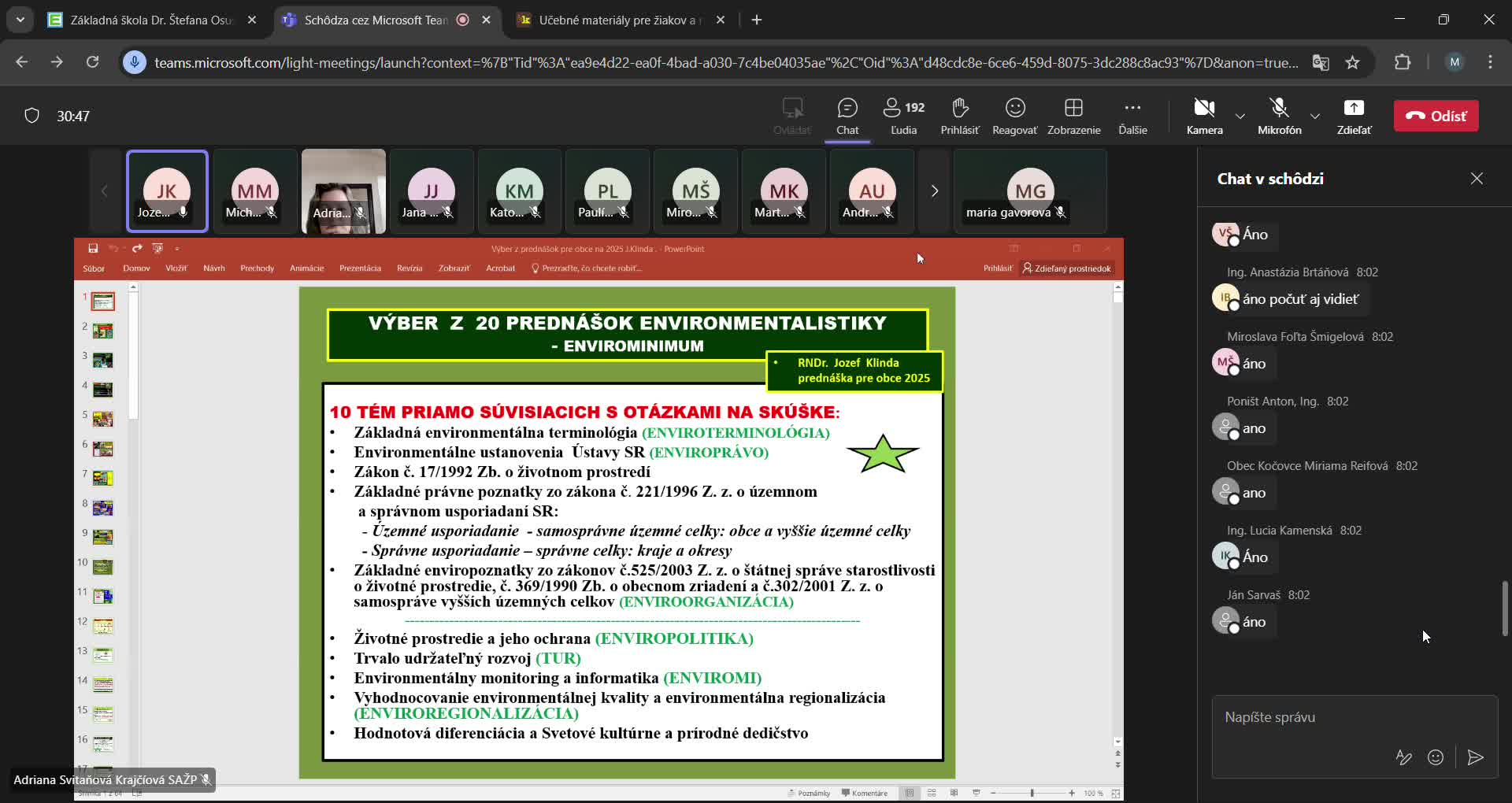 Schôdza cez Microsoft Teams Microsoft Teams Google Chrome 2025 10 03 08 00 58 mp4