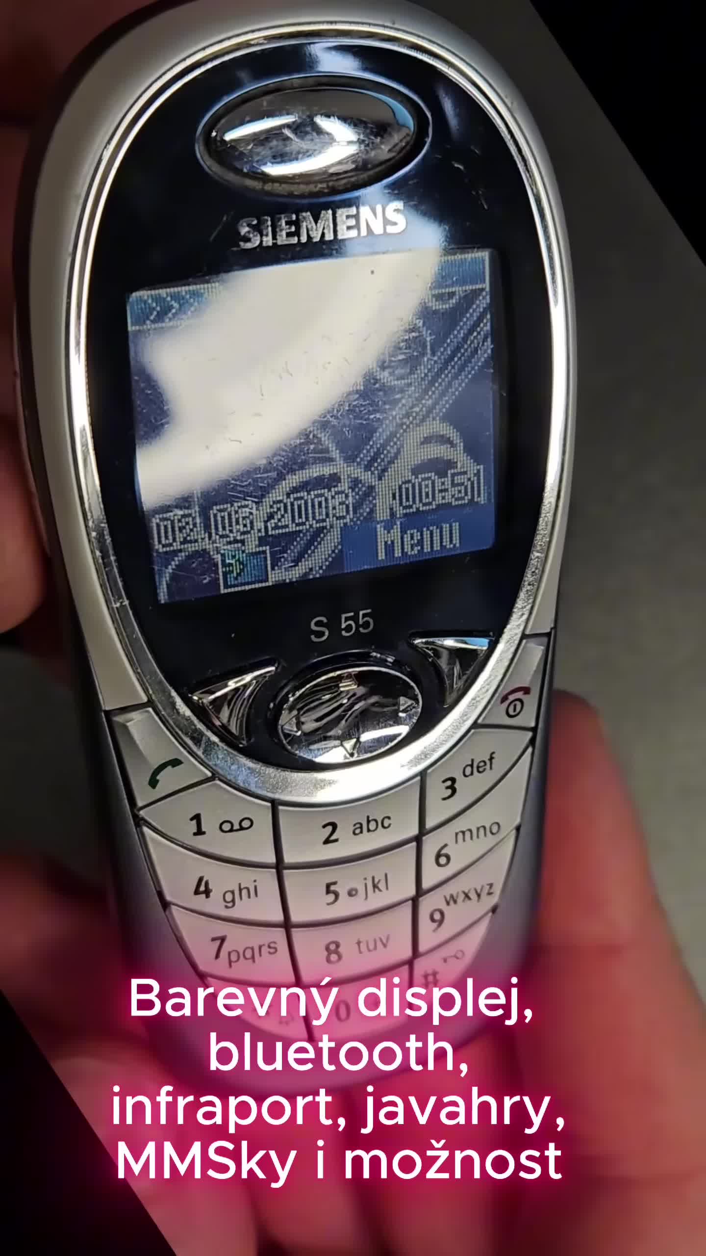 68 Siemens S55 upoutávka na recenzi smartphone mobilelegends wintage millenials millennial retro mp4