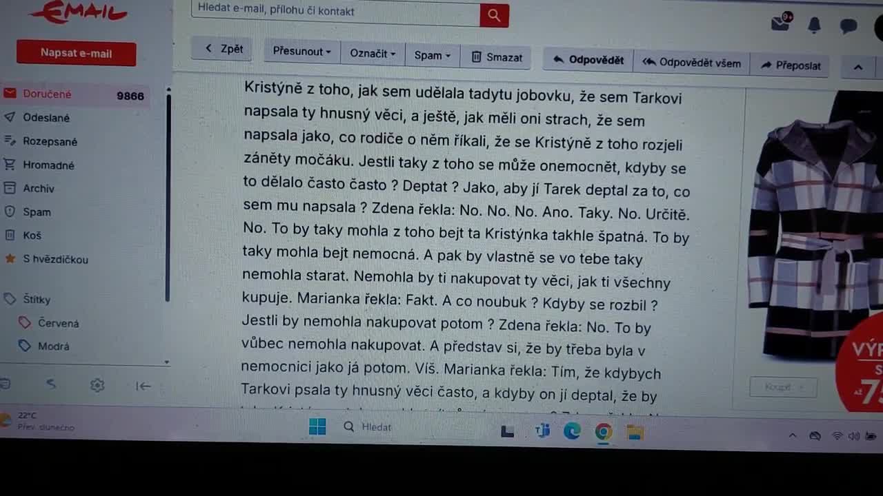 27 8 2025 princezna Marianka Mimapinková nahrála psaní Zdeňky a Andrejky mp4