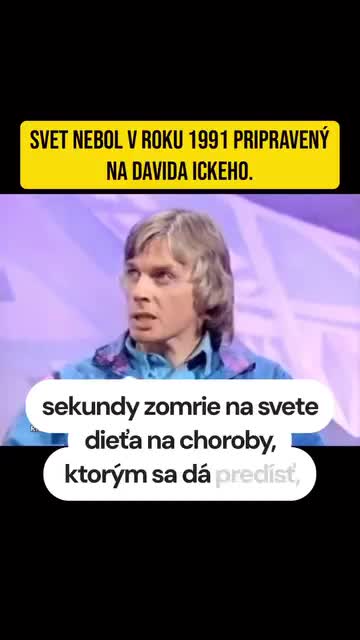David Icke v roku 1991 Vtedy sa mu smiali Teraz ho počúvajú mp4